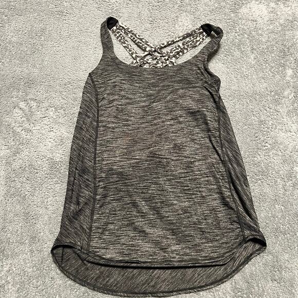 Lululemon Tank Womens 10 Wild Bra Performance Shirt Gray - Picture 1 of 6